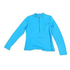 REI CO-OP Running Crew Pullover 1/2 Zip Blue Pockets Sweatshirt Women's Medium